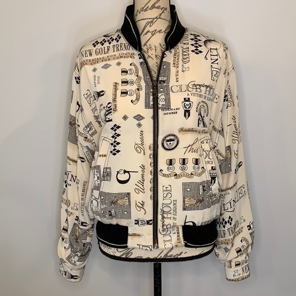 Vintage Jackets & Blazers - Tail vintage bomber jacket microfiber golf print M